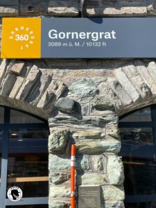 What to do in Zermatt, rade the train to see this Elevation sign at the Gornergrat train station