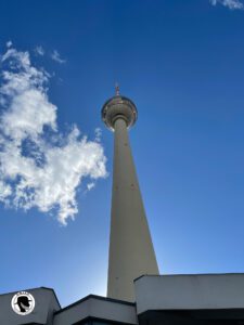 Image of the famous Berlin TV Tower located on Alexander Platz in Berlin.