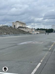 Remnants of the review stand at the Zeppelin parade grounds in Nuremburg