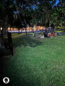 Image of graveyard at night