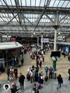 Center of Waverly Station in Edinburgh 
