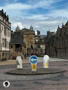 View of the gate leading to Holyrood Palace