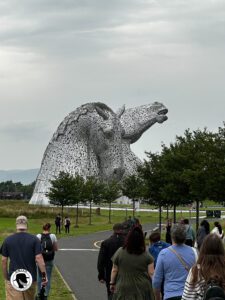 Loch Lomond Stirling Castle and Kelpies - the approach to the Kelpies Sculpture