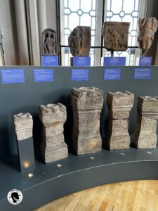 Roman column artifacts at the Hunterian Museum, University of Glasgow