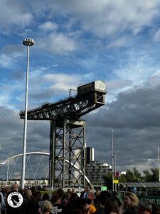 Finnieston crane, historic monument to Glasgow's history in the ship building and shipping industry.