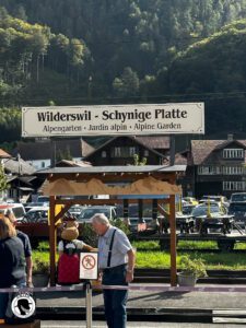 Sign at the Wilderswil - Schynige Platte rail station