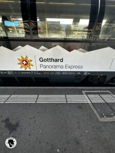 Rail car of the Gotthard Panorama Express on the Grand Train Tour of Switzerland