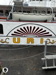 Side of the Paddle-wheeled ship "the Uri"  