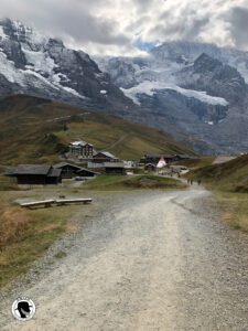 view of Kleine Scheidegg from the path leading to Mannlichen